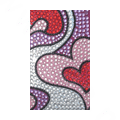 Bling Heart Crystal Diamond Rhinestone Jewellery stickers for mobile phone cases covers - Red