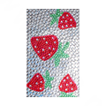 Strawberry Crystal Bling Diamond Rhinestone Jewellery stickers for mobile phone cases covers - Red