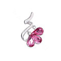 Bling Diamond Alloy Crystal Pendant DIY Phone Case Cover Deco Kit 30*20mm - Pink