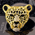 Bling Leopard Alloy Crystal Rhinestone DIY Phone Case Cover Deco Kit 46mm - Gold