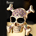 Bling Skull Alloy Crystal Rhinestone DIY Phone Case Cover Deco Kit 55mm - Gold