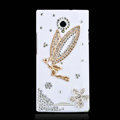 Angel gril Bling Crystal Case Rhinestone Cover shell for OPPO U705T Ulike2 - Gold