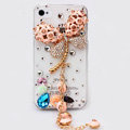 Alloy Dragonfly Crystal Metal DIY Phone Case Cover Deco Kit - Pink
