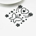 Black Butterfly Crystal Bling Rhinestone mobile phone DIY Craft Jewelry Stickers
