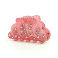 Hair Jewelry Sparkly Crystal Rhinestone Hair Clip Claw Clamp - Pink