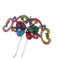 Retro HairPin Crystal Rhinestone Butterfly Hair Comb Clip Fork Stick - Multicolor