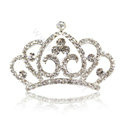 Crown Alloy Bride Hair Accessories Crystal Rhinestone Hair Pin Clip Combs - White