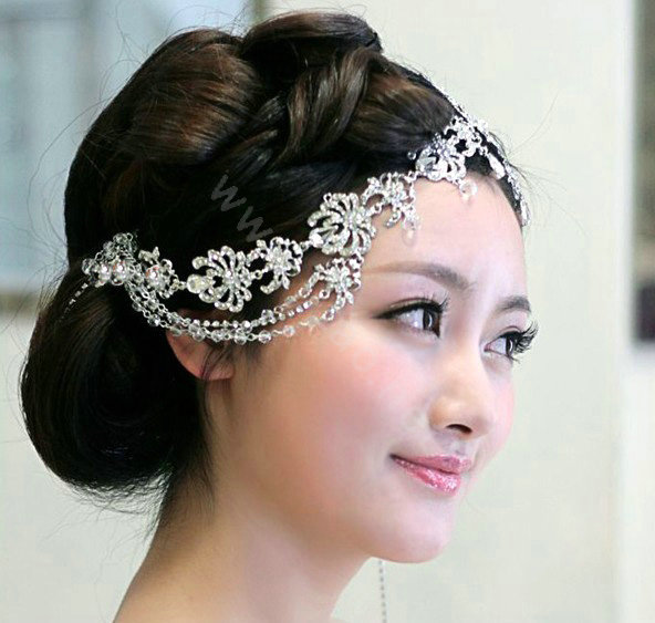Jewelry Rhinestone Crystal tassels Headpiece Headband Hair Accessories ...
