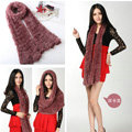 Fashion Women soft feather yarn knitted scarf shawls warm Neck Wrap tippet - KhaKi