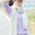 Woman Winter knitting Thicken long Wool Scarf Shawl Unisex Neck Warmer - Gray
