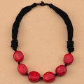 Luxury Fashion Women Exaggeration Choker Artificial coral Bib Necklace Jewelry - Red