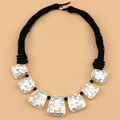 Luxury Fashion Women Exaggeration Choker Natural Shell Bib Necklace Jewelry - White