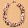 Luxury Fashion Women Exaggeration Choker Natural Shell Slice Bib Necklace Jewelry - Leopard