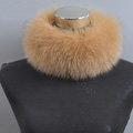 Fashion Short Fox Fur Scarf Women Winter Warm Neck Wrap Muffler Fox Fur Collar - Camel