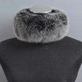 Fashion Short Fox Fur Scarf Women Winter Warm Neck Wrap Muffler Fox Fur Collar - Gray Black