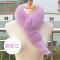 Luxury Classic Short Fox Fur Scarf Women Winter Warm Neck Wrap Fox Fur Collar - Purple
