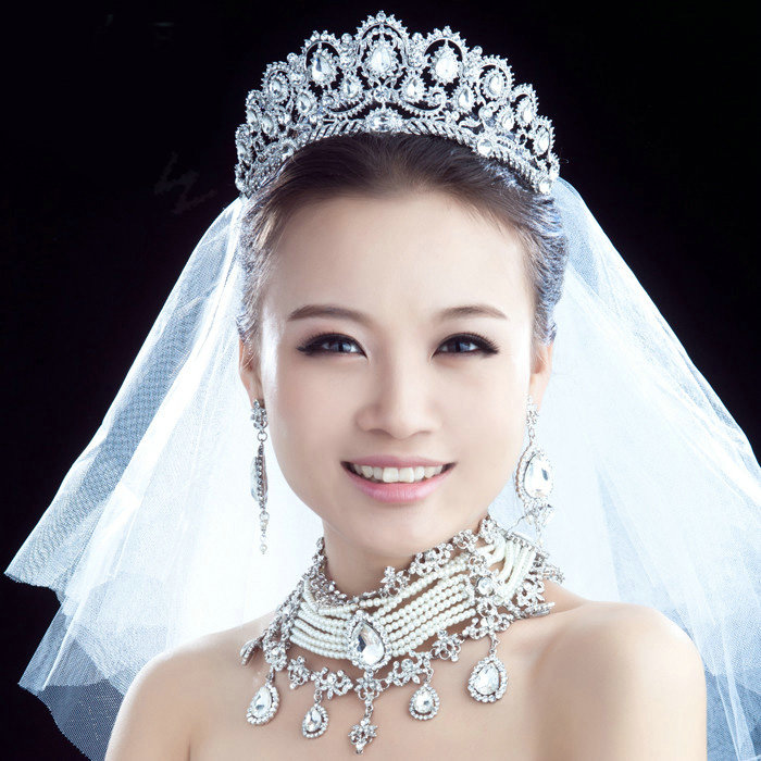 NAME:Luxury Wedding Jewelry <b>Crystal Large</b> Tiaras Bridal Rhinestone Crown ... - Luxury-Wedding-Jewelry-Crystal-Large-Tiaras-Bridal-Rhinestone-Crown-Hair-Hoop-Accessories-l2