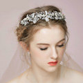 Elegant Bridal Wedding Rhinestone Alloy Pearl Snowflake Crystal Bride Headband Hair Hoop Accessories