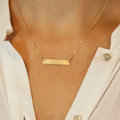 Fashion Women Simple Short Metal Plate Gold-plated Necklace Clavicle Chain