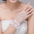 Fashion Pearl Rhinestone Lace Bridal Wristlet Wedding Dress Stage Beads Bracelet Chain Accessories