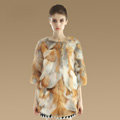 New Luxury Genuine Nature Red Fox Fur Coat Women Fashion Winter Long Fur Outerwear