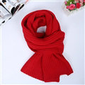 Classic Unisex Scarf Cashmere Warm Winter Solid Scarves Wraps 180*35CM - Red