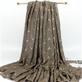 Print Fawn Women Pashmina Shawl Winter Warm Cotton Solid Panties 190*150CM - Brown