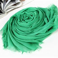 Unique Solid Scarf Shawls Women Winter Warm Cotton Panties 190*60CM - Green