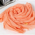 Unique Solid Scarf Shawls Women Winter Warm Cotton Panties 190*60CM - Orange