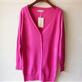 Autumn Winter Cardigans Solid Knitted Cardigan Sweater Slim Female All-Match Size - Rose