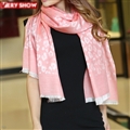 Cute Leopard Print Scarf Shawls Women Winter Warm Silk Panties 185*70CM - Pink