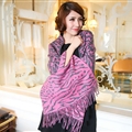 Cute Zebra Print Scarves Wrap Women Winter Warm Cashmere 180*65CM - Purple