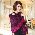 Cute Zebra Print Scarves Wrap Women Winter Warm Cashmere 180*65CM - Rose