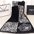 Nice Zebra Print Scarves Wrap Women Winter Warm Cashmere 190*60CM - Black