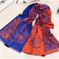 Nice Zebra Print Scarves Wrap Women Winter Warm Cashmere 190*60CM - Royal Blue