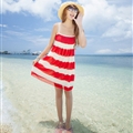 Sweet Dresses Summer Girls Affordable Fringe Bohemian Coast Chiffon - Red