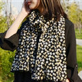 Cool Skull Women Scarf Shawls Winter Warm Polyester Scarves 170*70CM - Yellow
