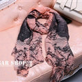 Good Skull Women Scarf Shawls Winter Warm Polyester Scarves 180*90CM - Pink