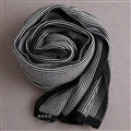 Popular Fringe Scarves Wraps Women Winter Warm Wool Panties 195*30CM - Black