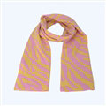 Popular Zebra Print Scarves Wraps Women Winter Warm Wool Panties 218*41CM - Pink
