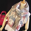 Zebra Print Scarf Scarves For Women Winter Warm Cotton Panties 180*100CM - Color
