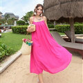 Classy Dresses Winter Ladies Long Skirts Backless Solid Beach Sleeveless - Rose