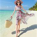 Elegant Dresses Summer Girls Swallowtail Beach Long Chiffon Bohemian - Purple