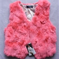 Cheap Winter Furry Faux Fox Fur Vest Fashion Women Waistcoat - Pink 01