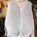 Cheap Winter Warm Faux Fur Vests Fashion Women Waistcoat - Gray