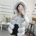Good Classic Furry Faux Fox Fur Vest Fashion Women Overcoat - Gray