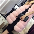 Good Long Furry Faux Fox Fur Vest Fashion Women Overcoat - Pink