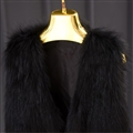 Super Cute Elegant Faux Fox Fur Vest Fashion Women Overcoat - Black