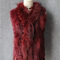 Unique Winter Elegant Faux Rabbit Fur Vest Fashion Women Waistcoat - Red 01