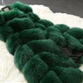 Warm Elegant Faux Fox Fur Vest Fashion Women Overcoat - Green